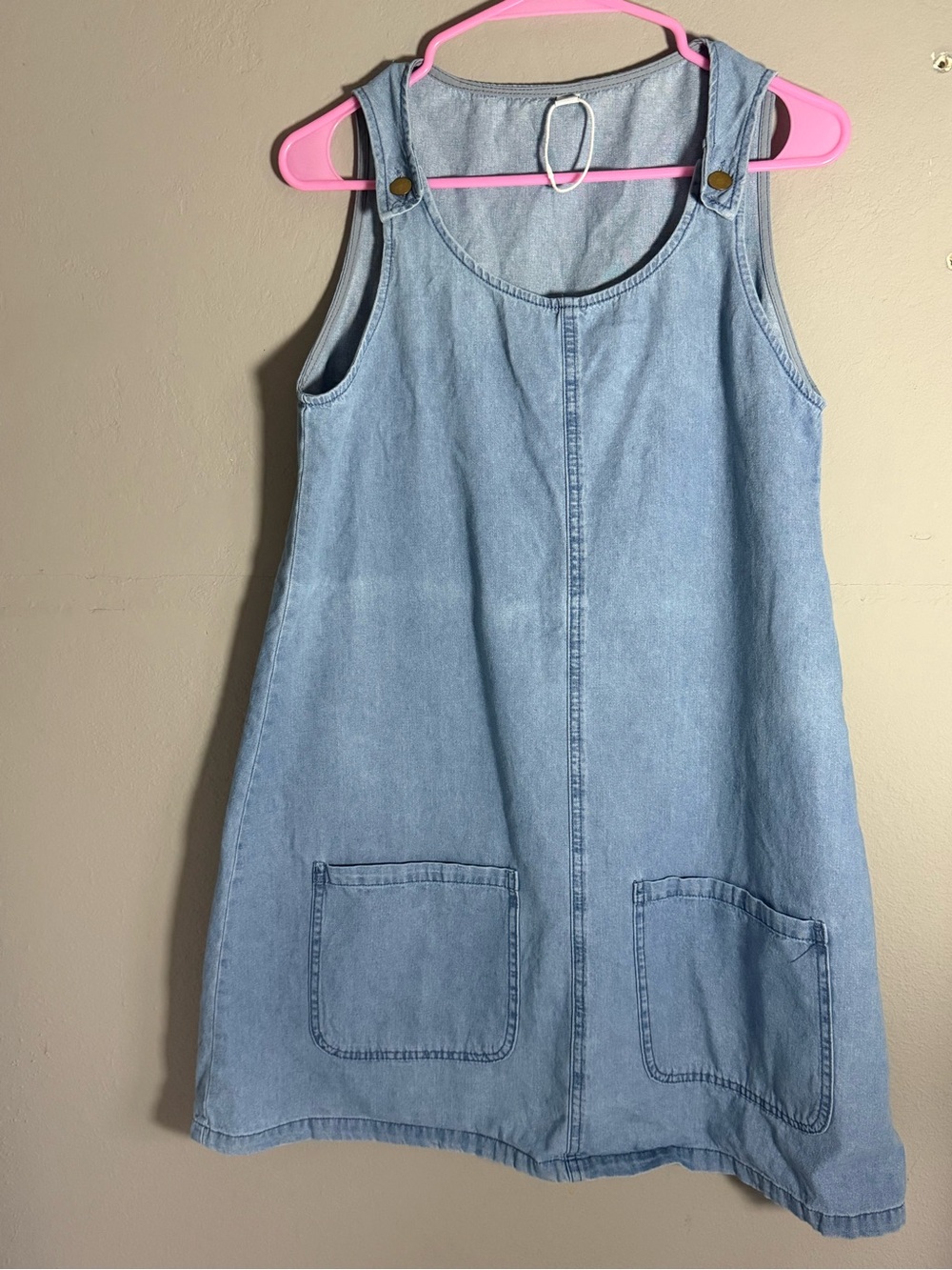 Light Blue Denim Pinafore Dress for Kids